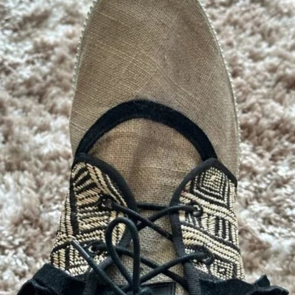 Mens Sz 10 Lace Up Fringed Black & Tan Athletic Shoes ANDROID HOMME MACH 2 - Picture 3 of 11